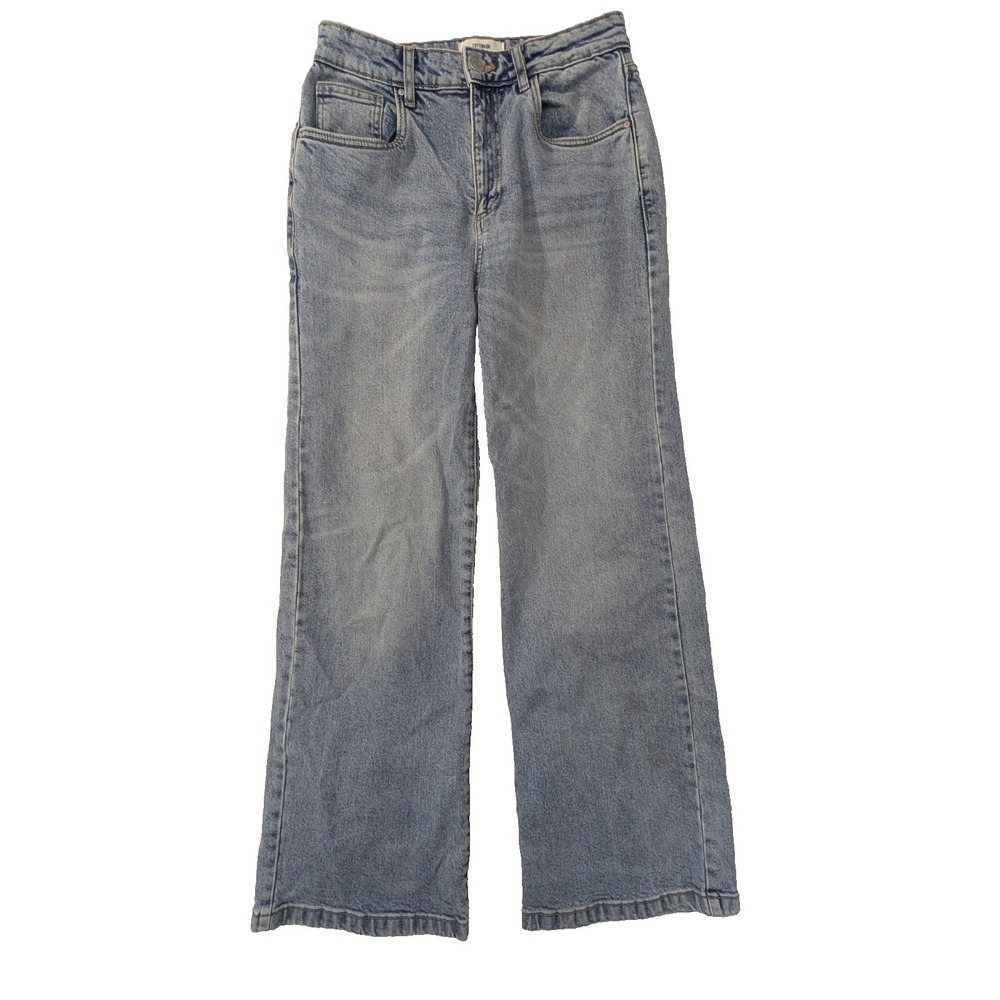 Cotton On Stretch Wide Leg Jeans Womens 8 Blue Boho Festival Casual Capsule